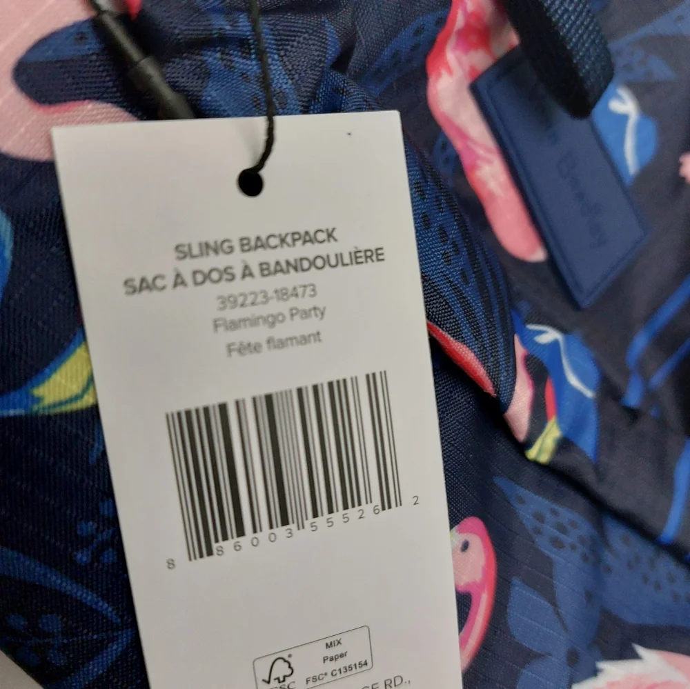 Sling Backpack Flamingo Party NWT